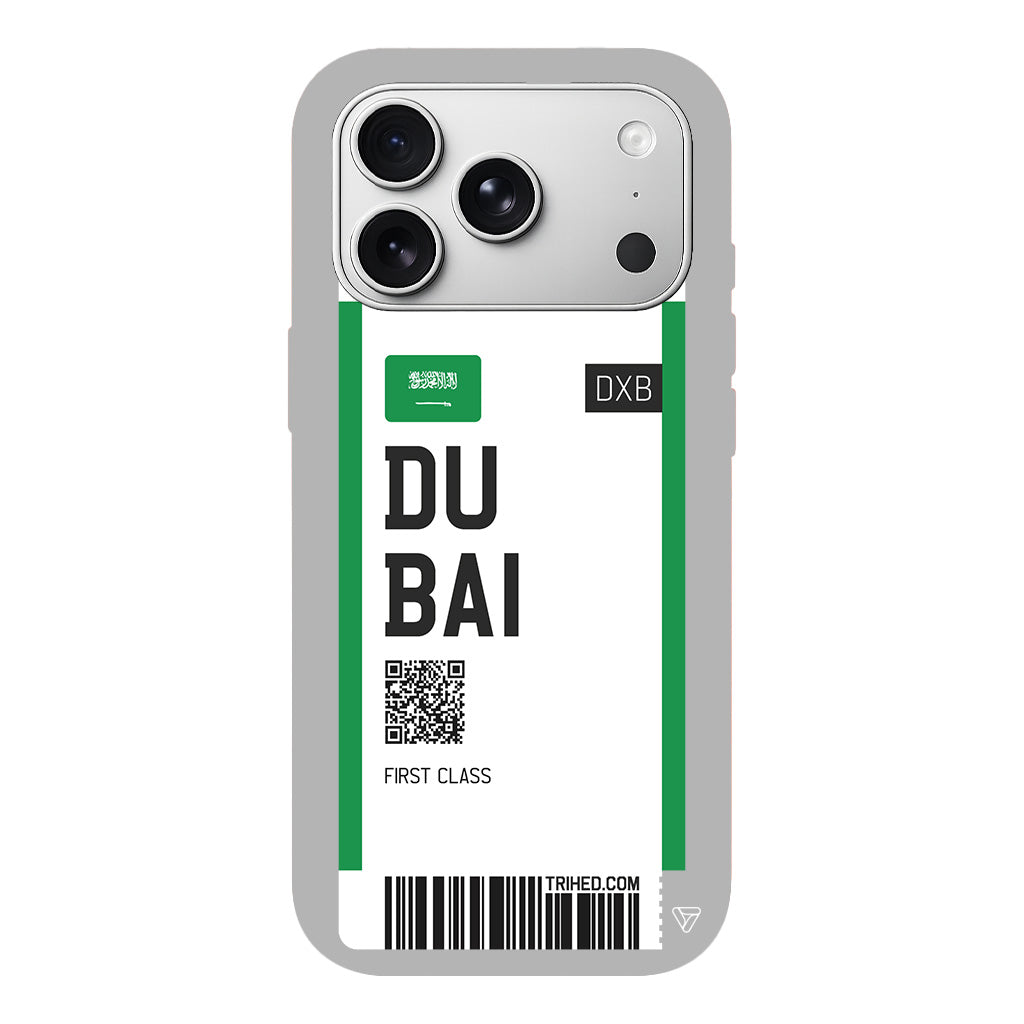 Dubai Bileti Lansman Model İçi Kadife Silikon Telefon Kılıfı