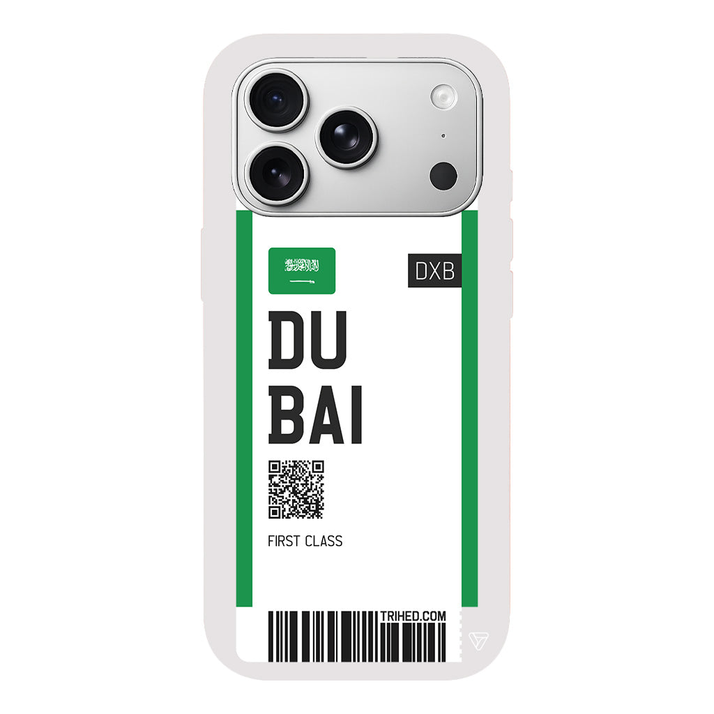 Dubai Bileti Lansman Model İçi Kadife Silikon Telefon Kılıfı