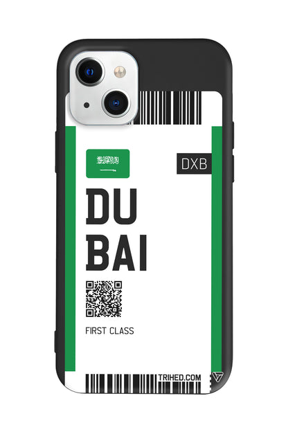 Dubai Bileti Lansman Model İçi Kadife Silikon Telefon Kılıfı