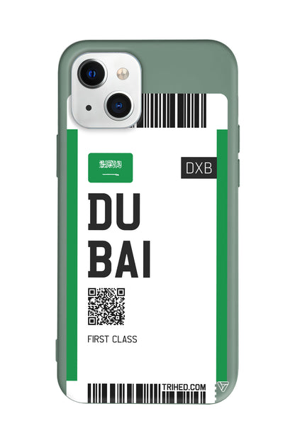 Dubai Bileti Lansman Model İçi Kadife Silikon Telefon Kılıfı