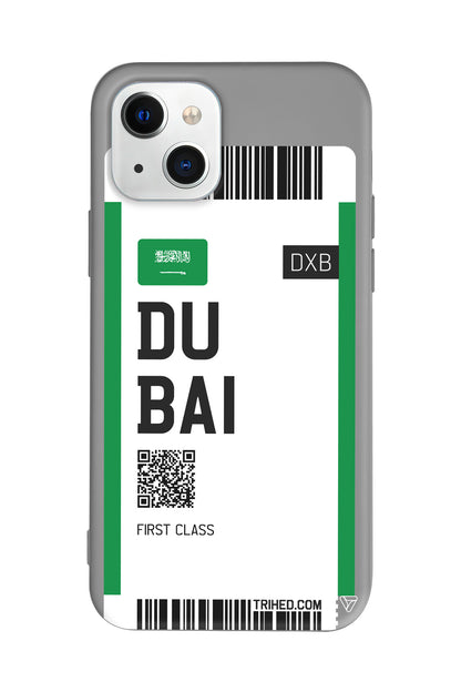 Dubai Bileti Lansman Model İçi Kadife Silikon Telefon Kılıfı