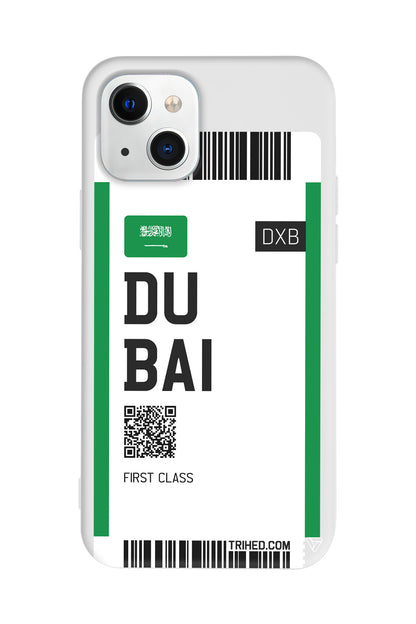 Dubai Bileti Lansman Model İçi Kadife Silikon Telefon Kılıfı