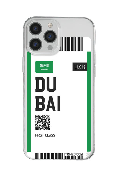 Dubai Bileti Lansman Model İçi Kadife Silikon Telefon Kılıfı