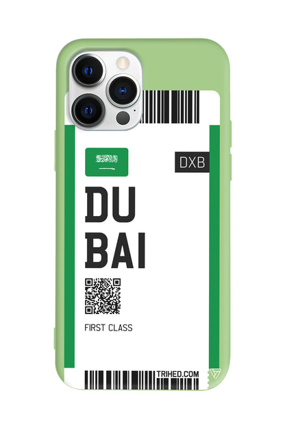 Dubai Bileti Lansman Model İçi Kadife Silikon Telefon Kılıfı