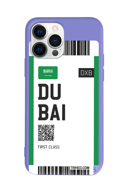 Dubai Bileti Lansman Model İçi Kadife Silikon Telefon Kılıfı