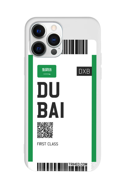 Dubai Bileti Lansman Model İçi Kadife Silikon Telefon Kılıfı