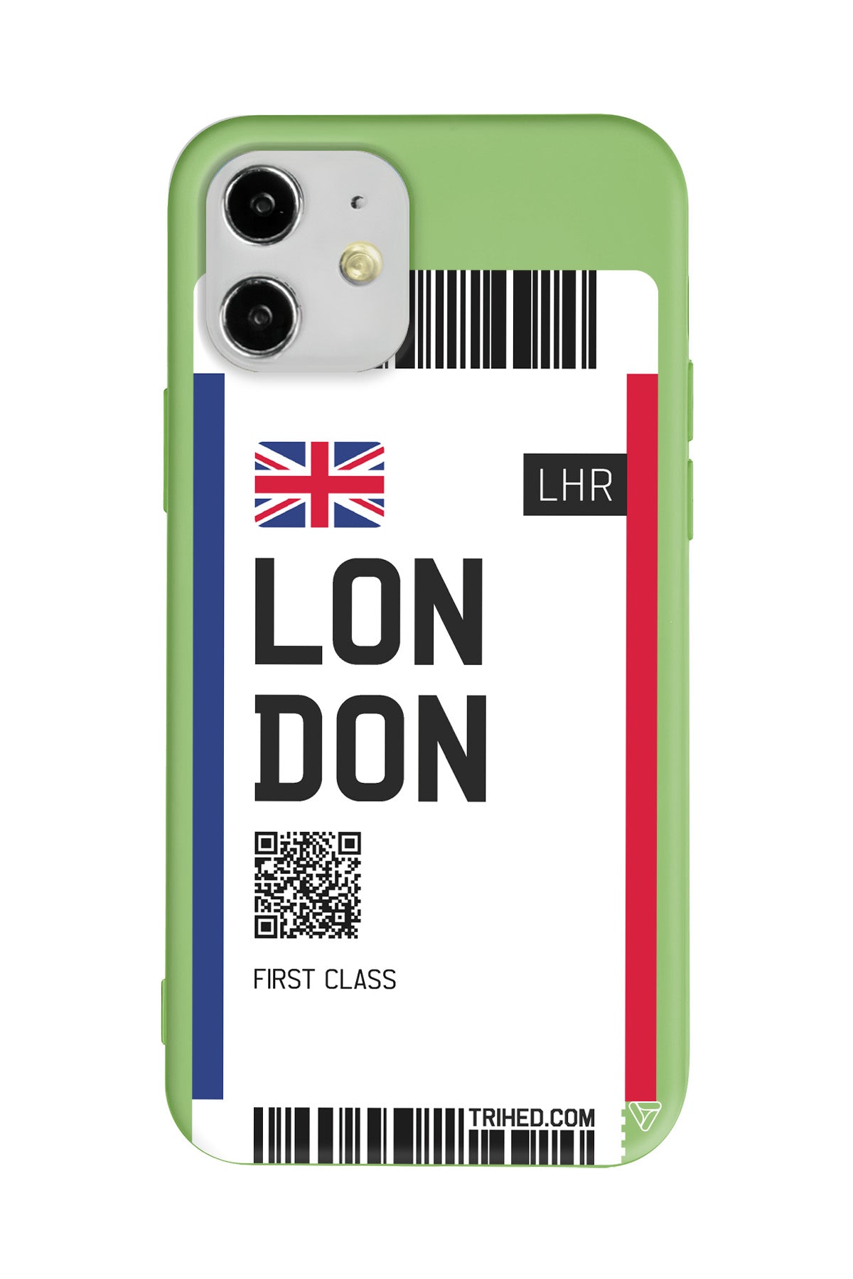 London Bileti Lansman Model İçi Kadife Silikon Telefon Kılıfı