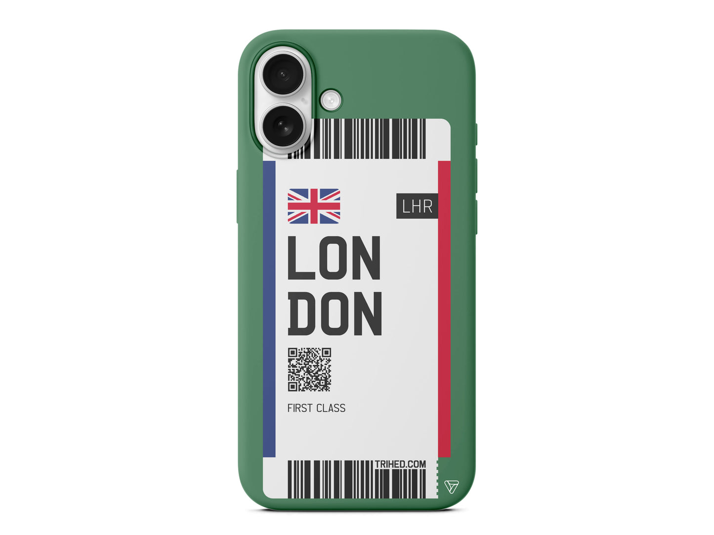 London Bileti Lansman Model İçi Kadife Silikon Telefon Kılıfı