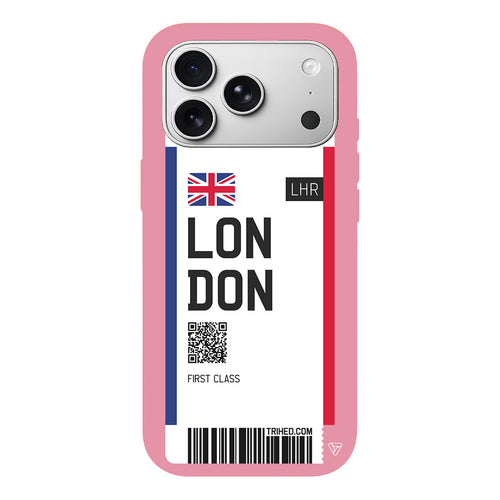 London Bileti Lansman Model İçi Kadife Silikon Telefon Kılıfı