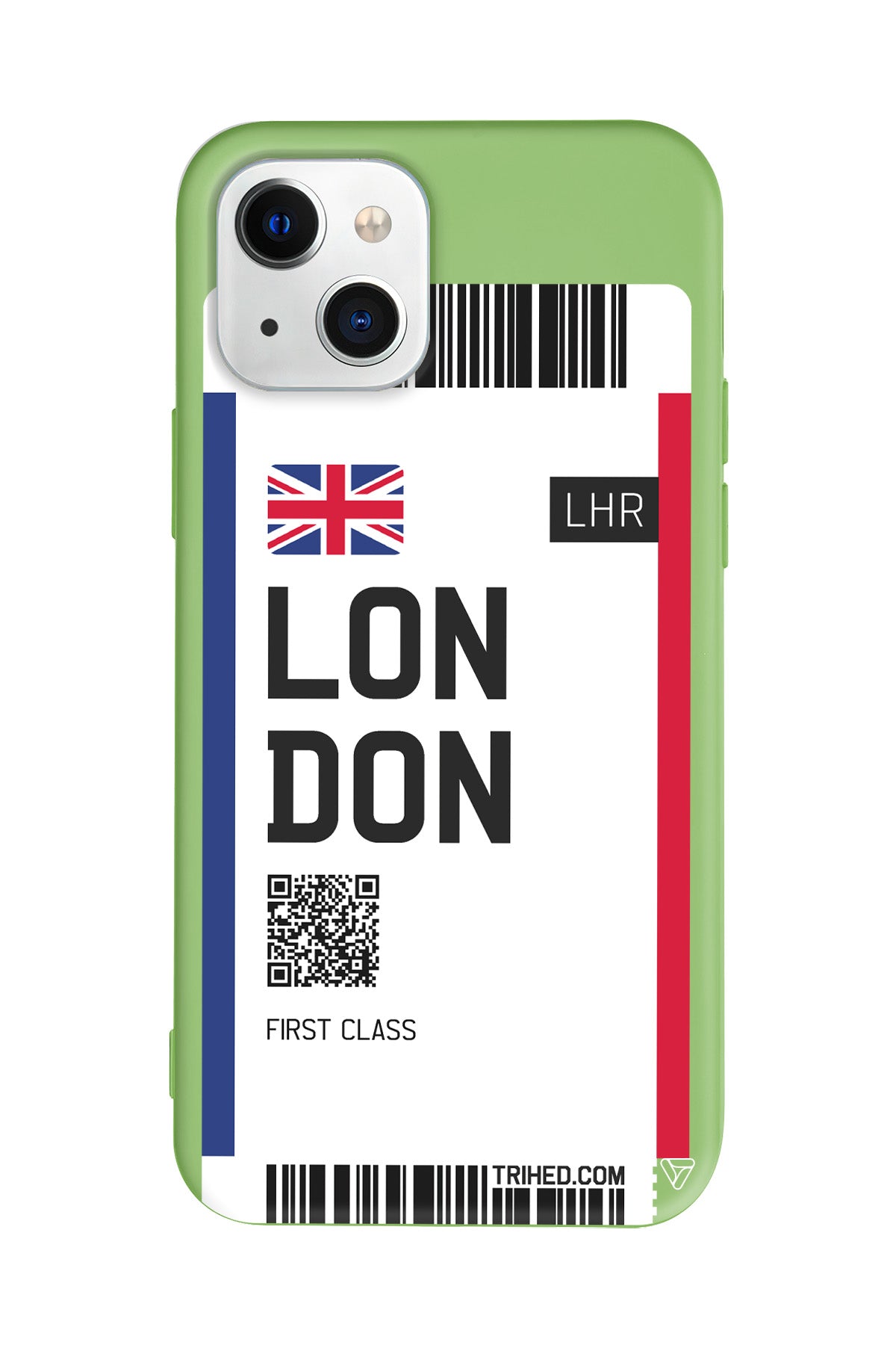 London Bileti Lansman Model İçi Kadife Silikon Telefon Kılıfı