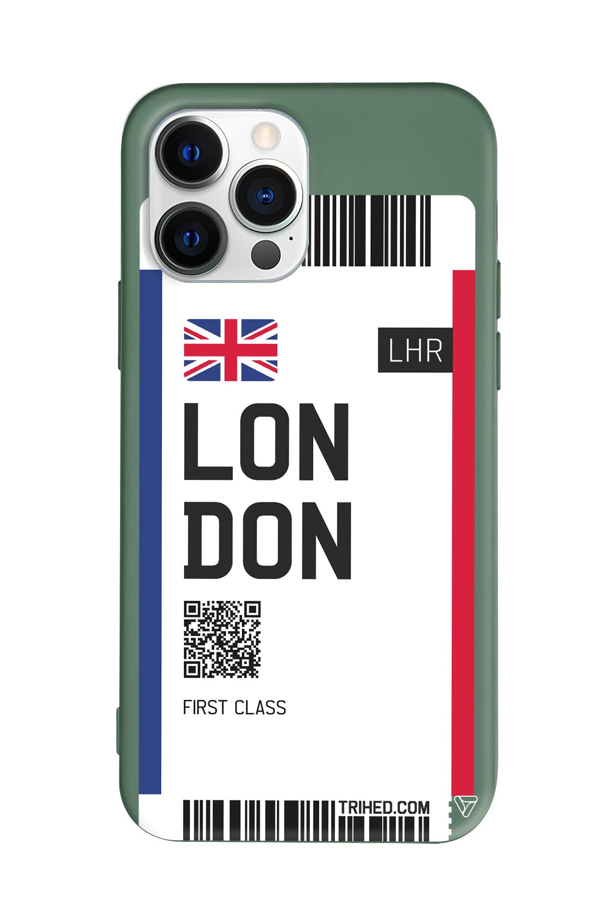 London Bileti Lansman Model İçi Kadife Silikon Telefon Kılıfı