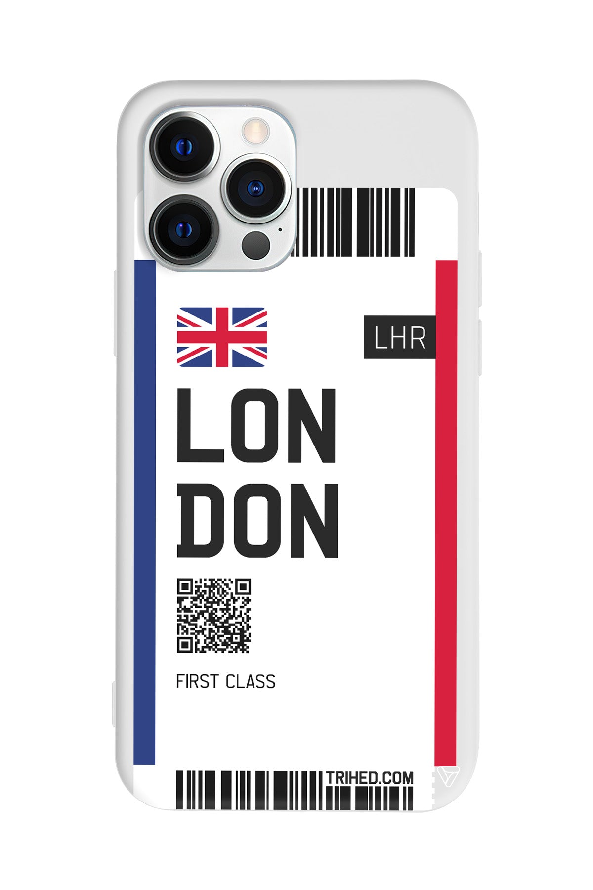 London Bileti Lansman Model İçi Kadife Silikon Telefon Kılıfı