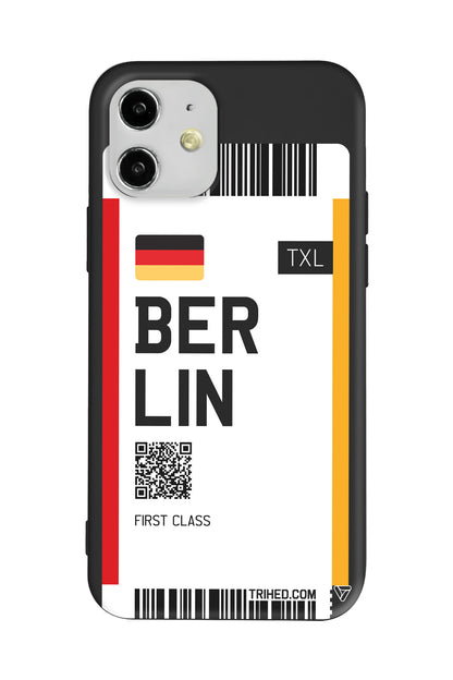 Berlin Bileti Lansman Model İçi Kadife Silikon Telefon Kılıfı