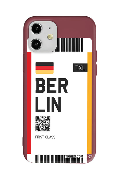 Berlin Bileti Lansman Model İçi Kadife Silikon Telefon Kılıfı