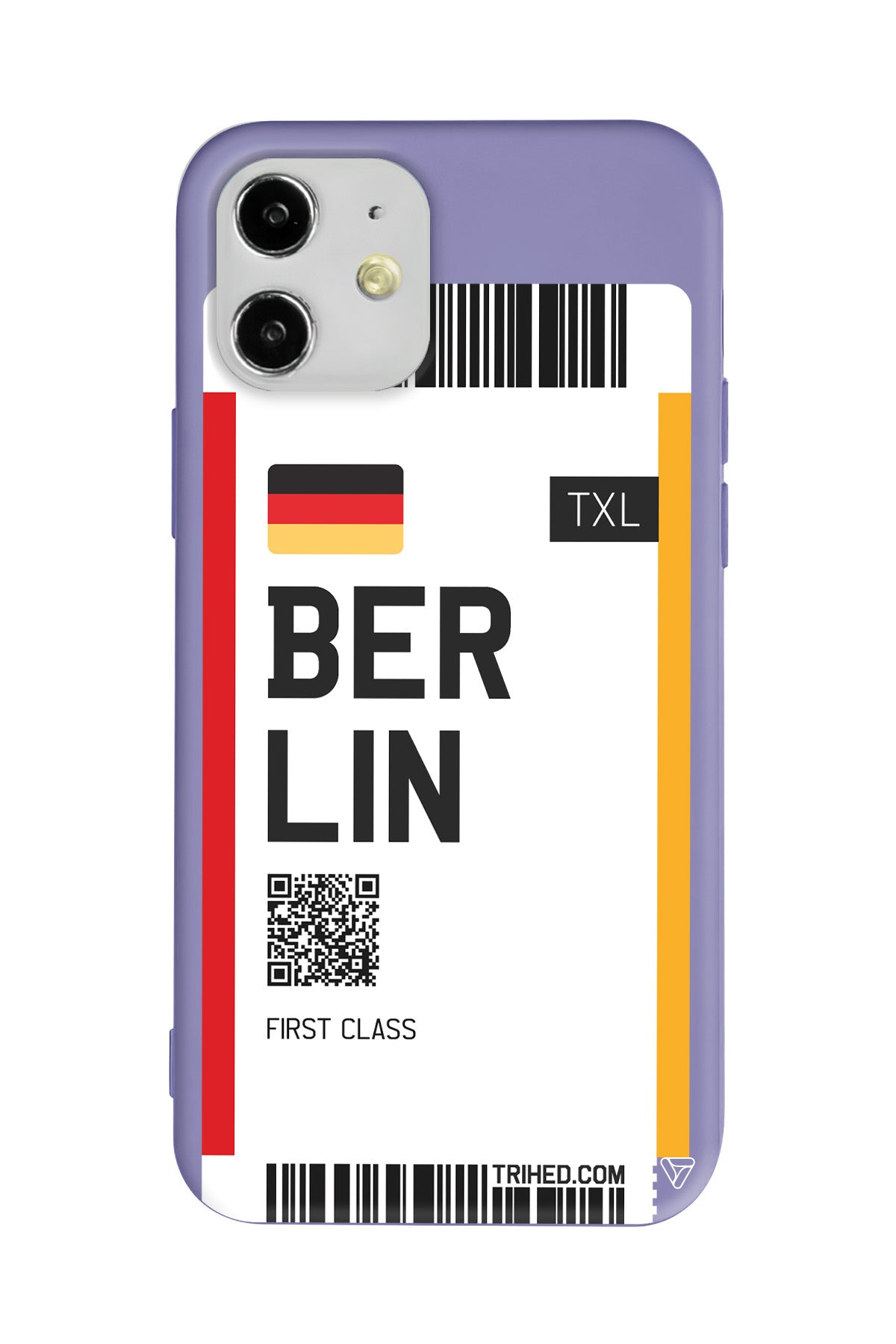 Berlin Bileti Lansman Model İçi Kadife Silikon Telefon Kılıfı