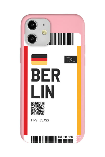 Berlin Bileti Lansman Model İçi Kadife Silikon Telefon Kılıfı