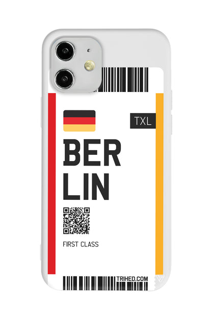 Berlin Bileti Lansman Model İçi Kadife Silikon Telefon Kılıfı