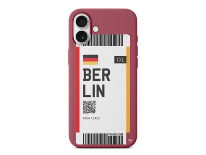 Berlin Bileti Lansman Model İçi Kadife Silikon Telefon Kılıfı