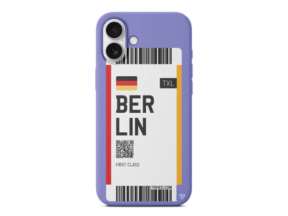 Berlin Bileti Lansman Model İçi Kadife Silikon Telefon Kılıfı