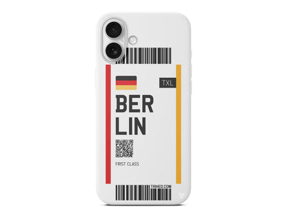 Berlin Bileti Lansman Model İçi Kadife Silikon Telefon Kılıfı