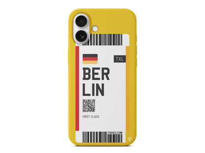 Berlin Bileti Lansman Model İçi Kadife Silikon Telefon Kılıfı