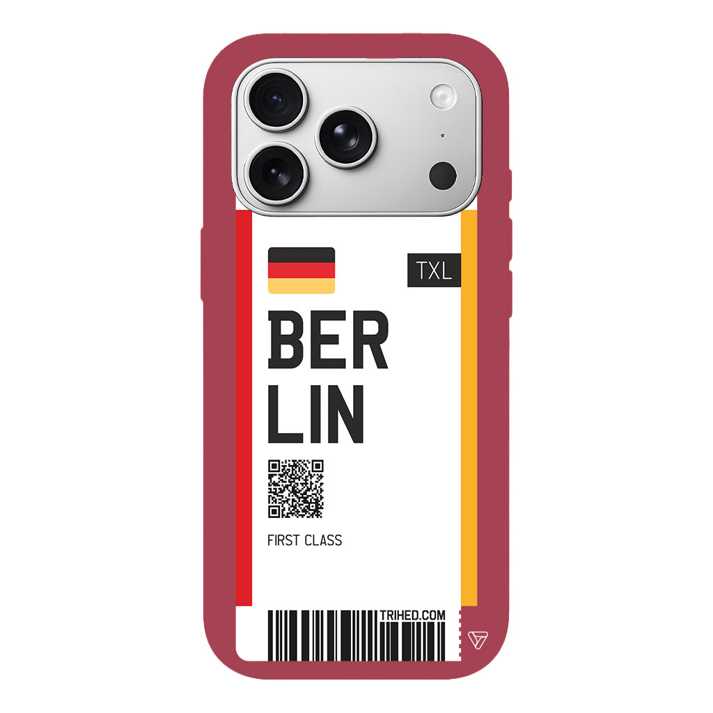 Berlin Bileti Lansman Model İçi Kadife Silikon Telefon Kılıfı