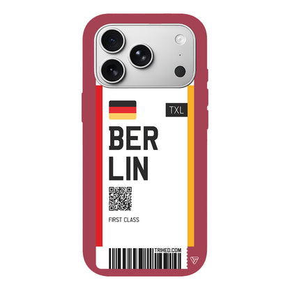 Berlin Bileti Lansman Model İçi Kadife Silikon Telefon Kılıfı