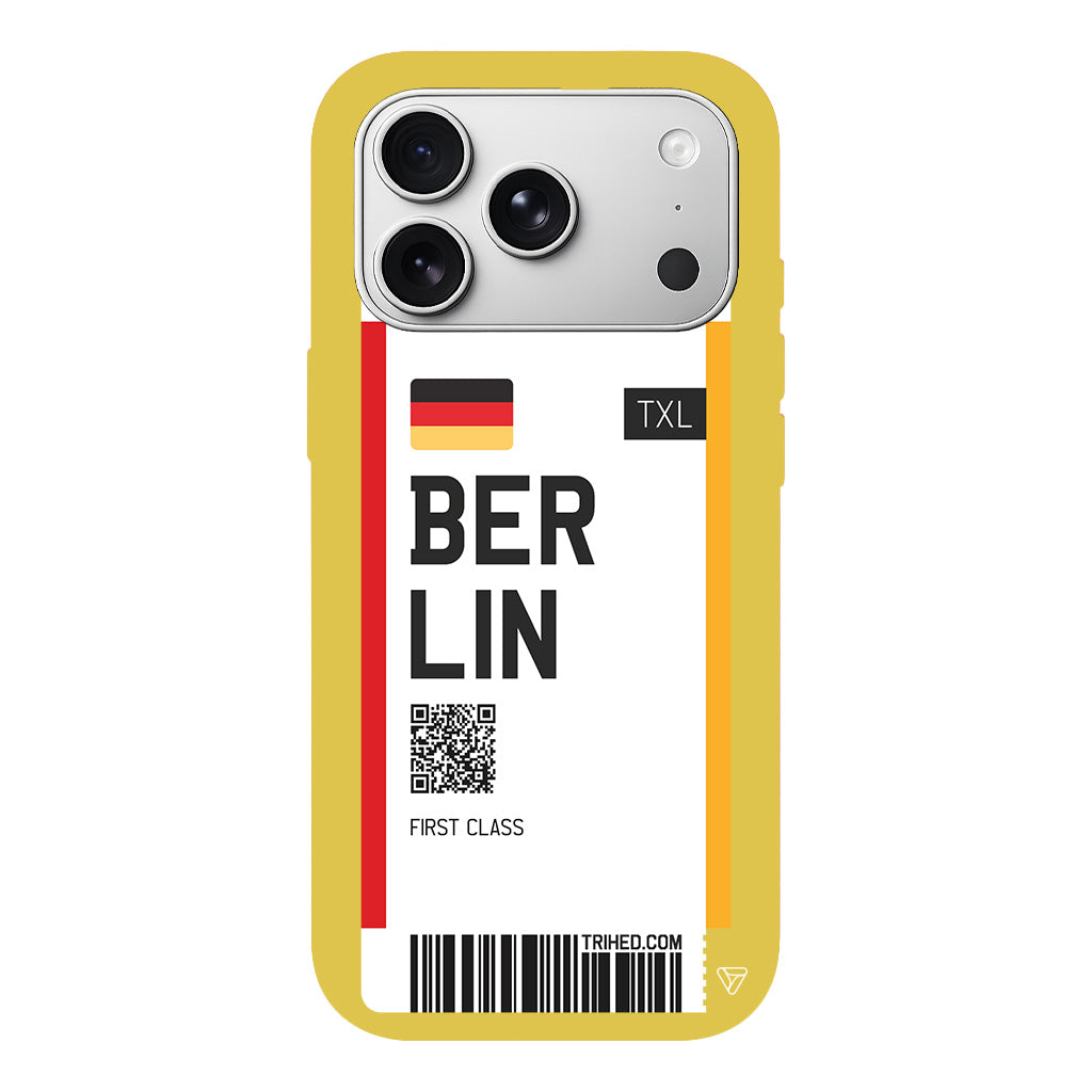 Berlin Bileti Lansman Model İçi Kadife Silikon Telefon Kılıfı