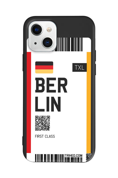 Berlin Bileti Lansman Model İçi Kadife Silikon Telefon Kılıfı