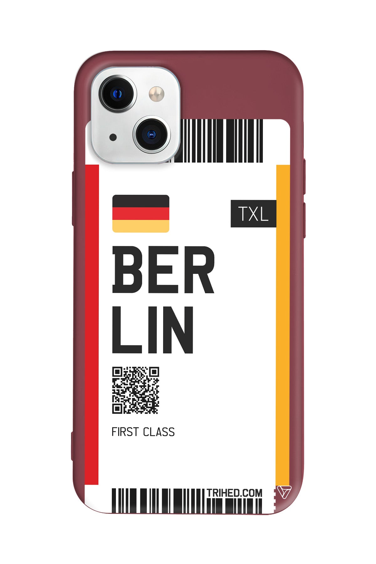 Berlin Bileti Lansman Model İçi Kadife Silikon Telefon Kılıfı