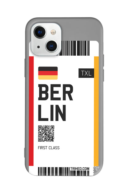 Berlin Bileti Lansman Model İçi Kadife Silikon Telefon Kılıfı