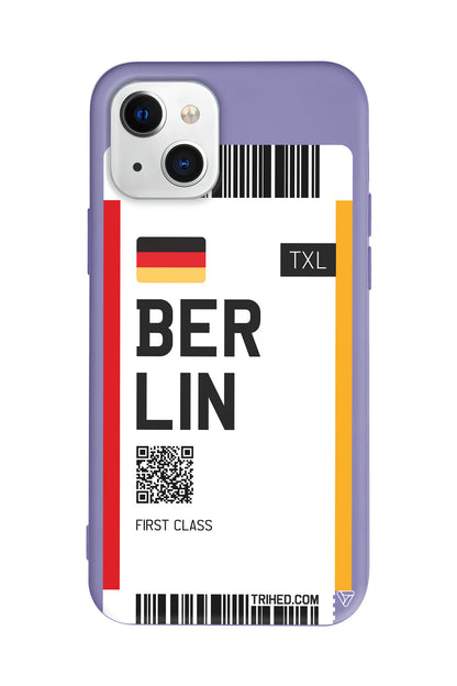Berlin Bileti Lansman Model İçi Kadife Silikon Telefon Kılıfı