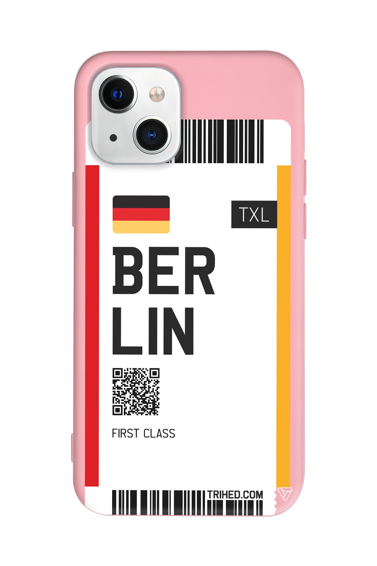 Berlin Bileti Lansman Model İçi Kadife Silikon Telefon Kılıfı