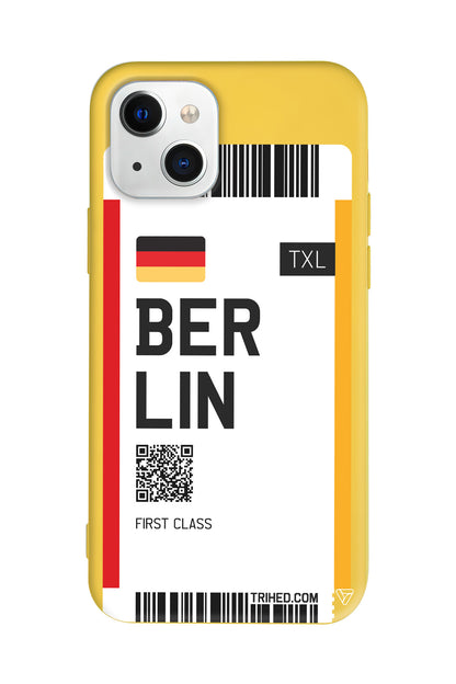 Berlin Bileti Lansman Model İçi Kadife Silikon Telefon Kılıfı