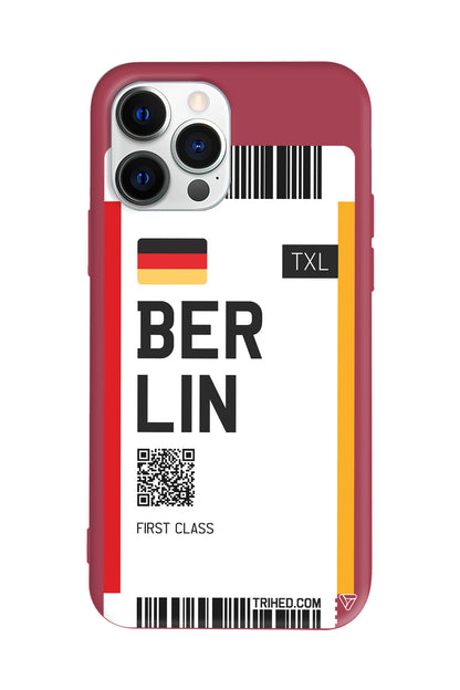 Berlin Bileti Lansman Model İçi Kadife Silikon Telefon Kılıfı