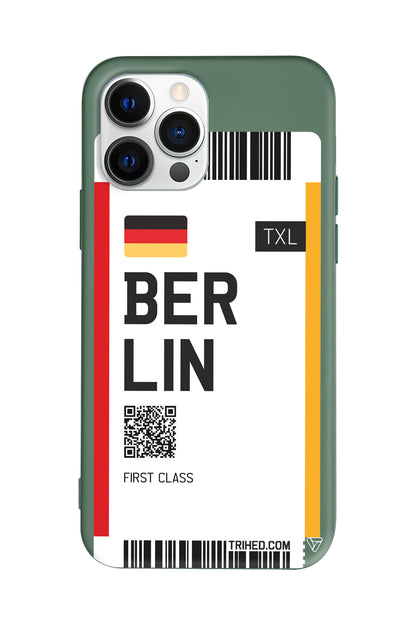 Berlin Bileti Lansman Model İçi Kadife Silikon Telefon Kılıfı