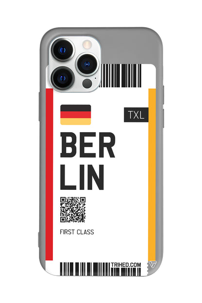 Berlin Bileti Lansman Model İçi Kadife Silikon Telefon Kılıfı