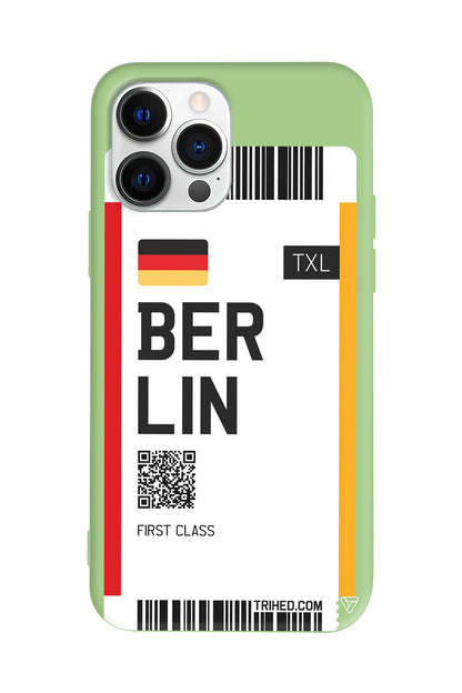 Berlin Bileti Lansman Model İçi Kadife Silikon Telefon Kılıfı
