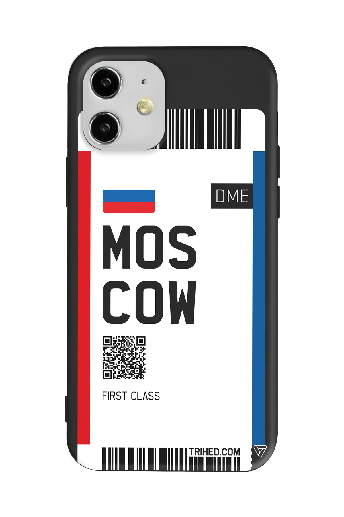 Moscow Bileti Lansman Model İçi Kadife Silikon Telefon Kılıfı