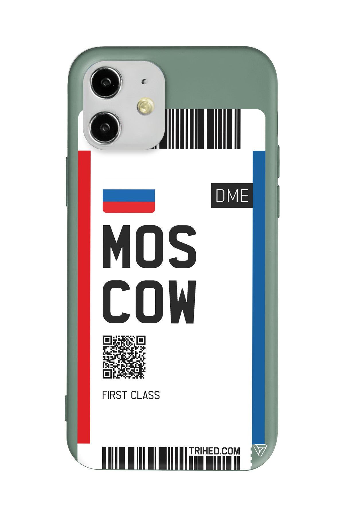 Moscow Bileti Lansman Model İçi Kadife Silikon Telefon Kılıfı