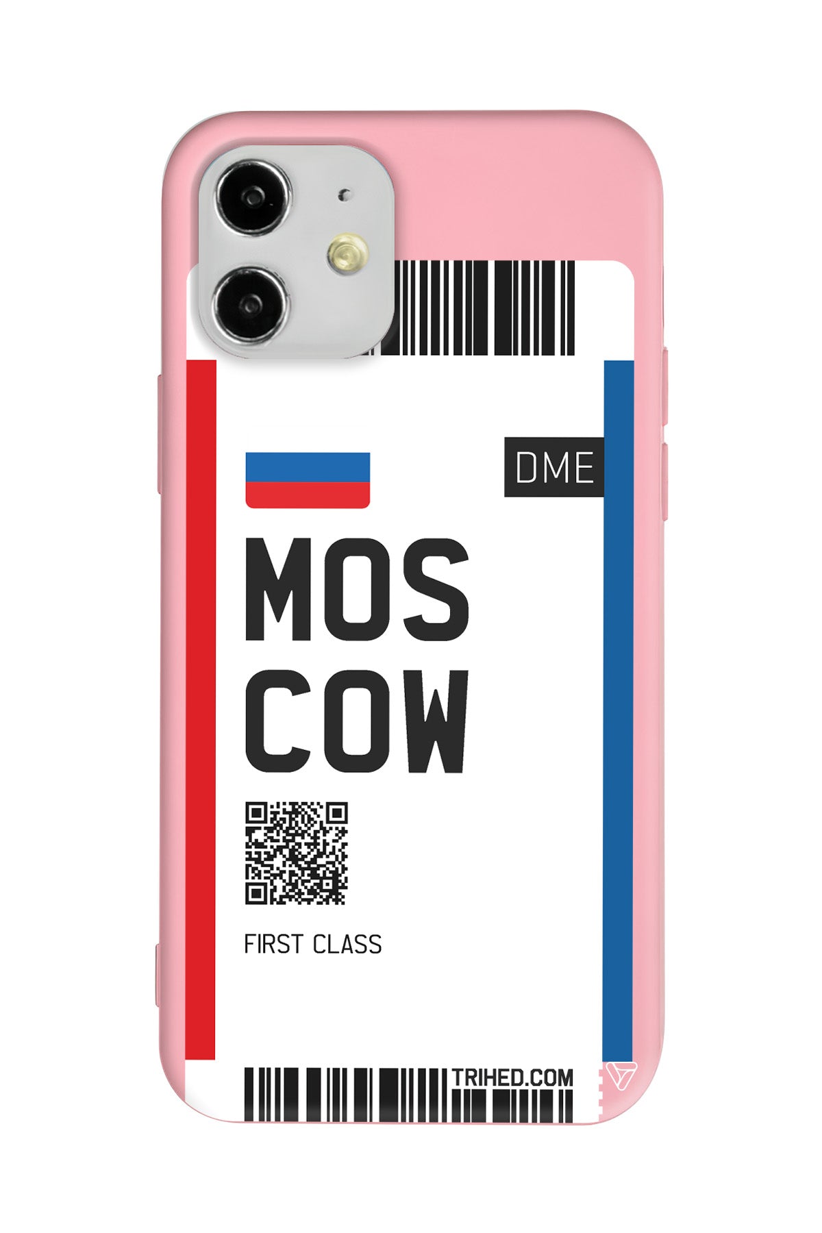 Moscow Bileti Lansman Model İçi Kadife Silikon Telefon Kılıfı