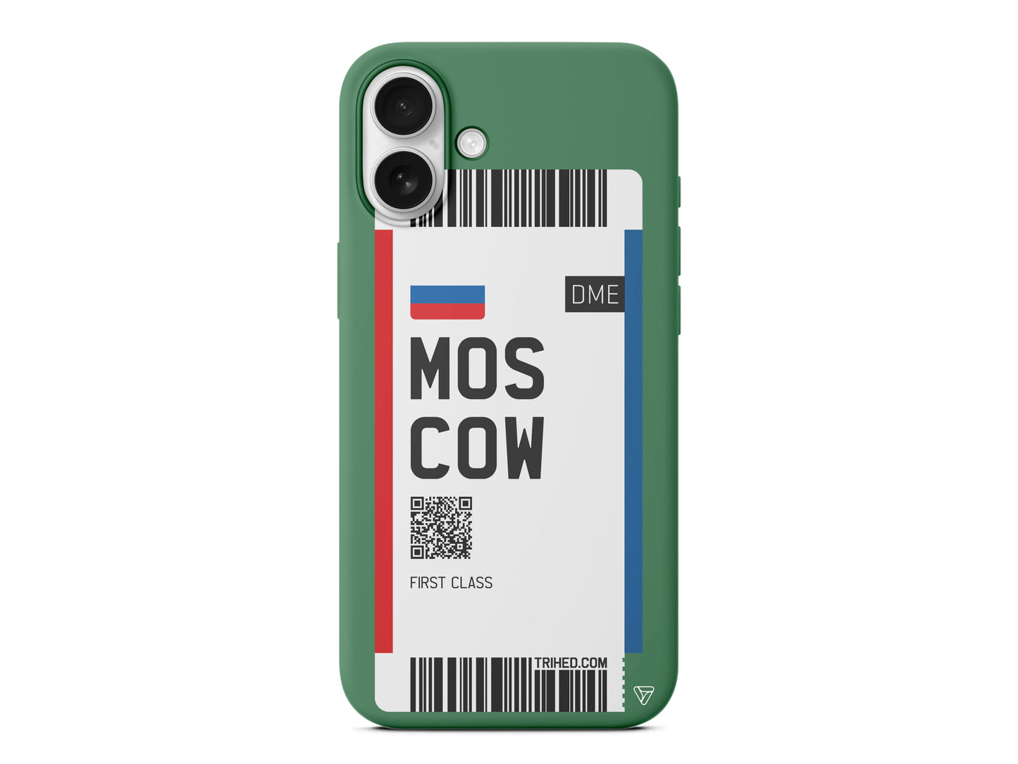 Moscow Bileti Lansman Model İçi Kadife Silikon Telefon Kılıfı