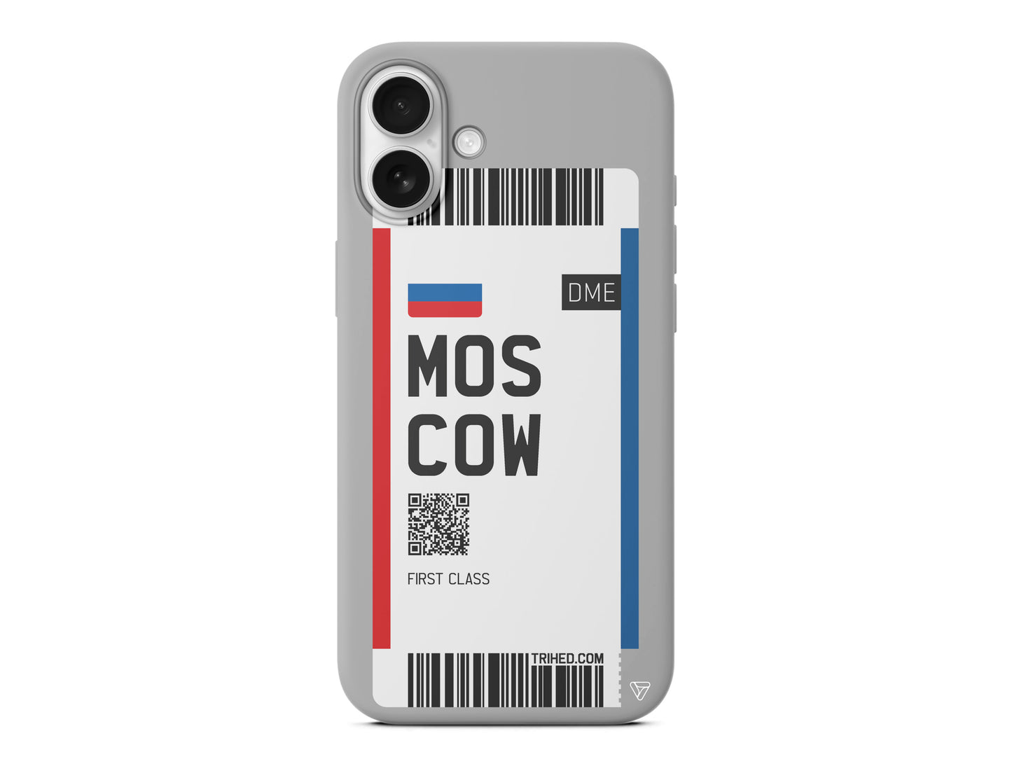 Moscow Bileti Lansman Model İçi Kadife Silikon Telefon Kılıfı