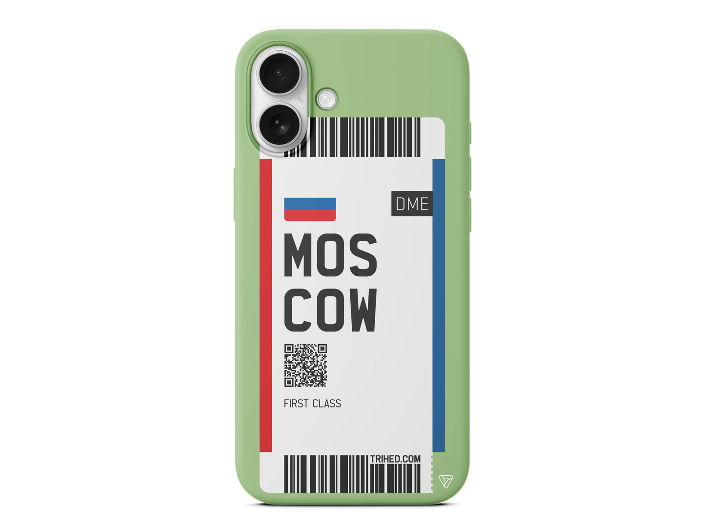 Moscow Bileti Lansman Model İçi Kadife Silikon Telefon Kılıfı