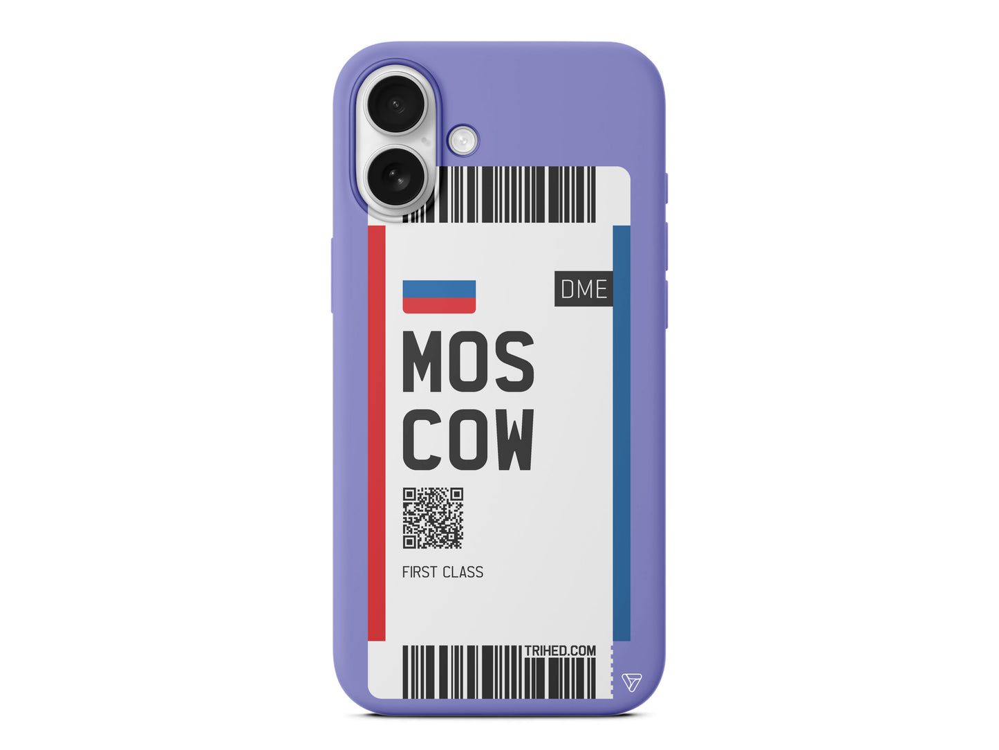 Moscow Bileti Lansman Model İçi Kadife Silikon Telefon Kılıfı