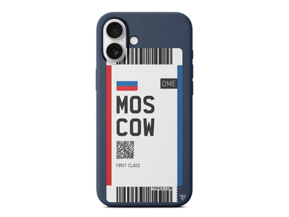 Moscow Bileti Lansman Model İçi Kadife Silikon Telefon Kılıfı