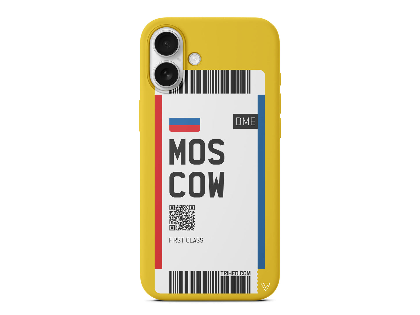 Moscow Bileti Lansman Model İçi Kadife Silikon Telefon Kılıfı