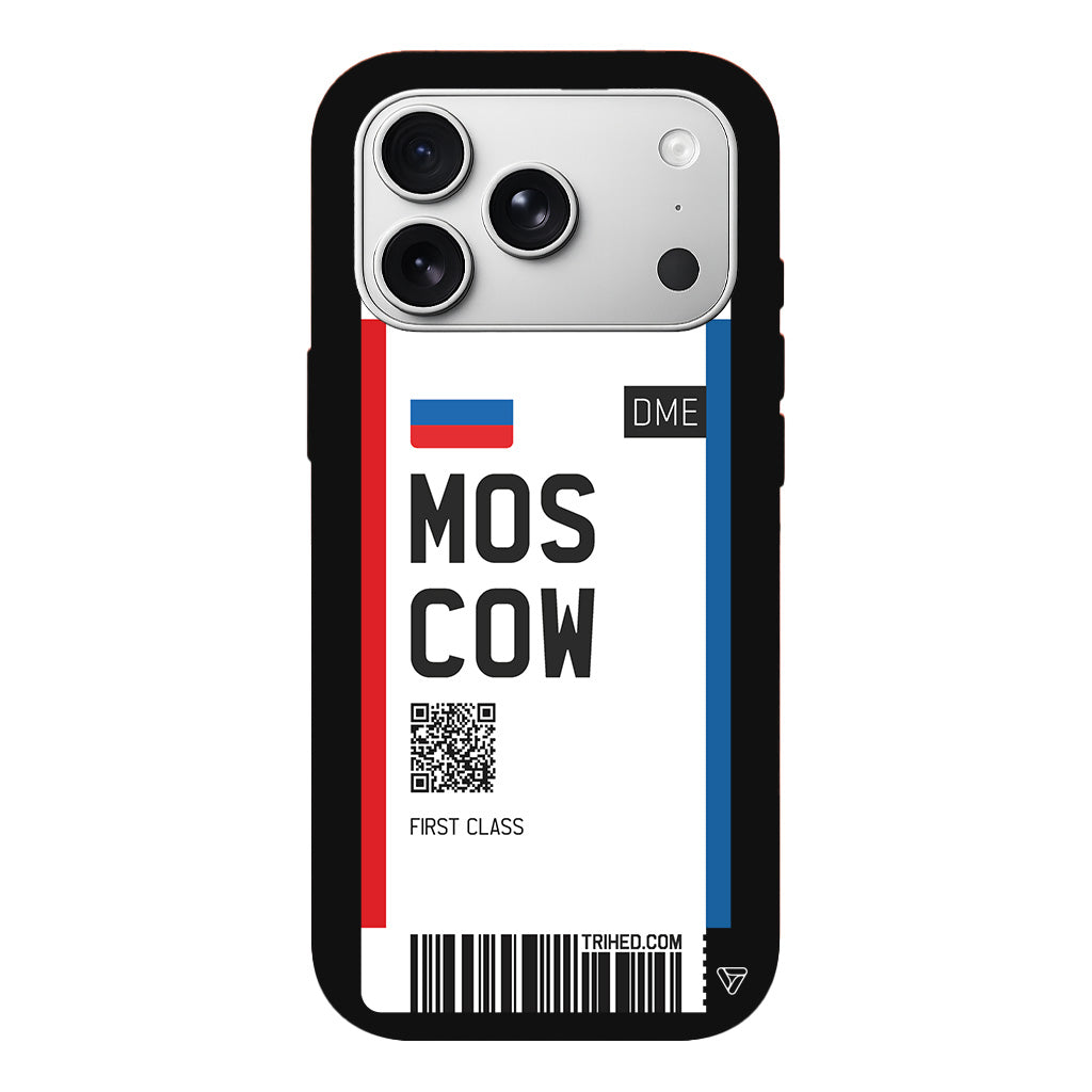 Moscow Bileti Lansman Model İçi Kadife Silikon Telefon Kılıfı