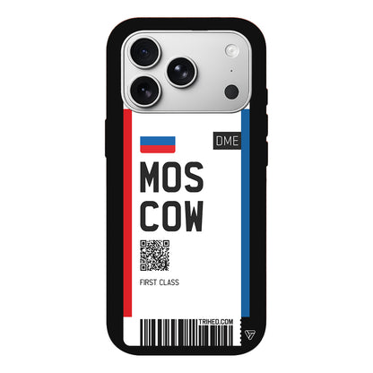 Moscow Bileti Lansman Model İçi Kadife Silikon Telefon Kılıfı