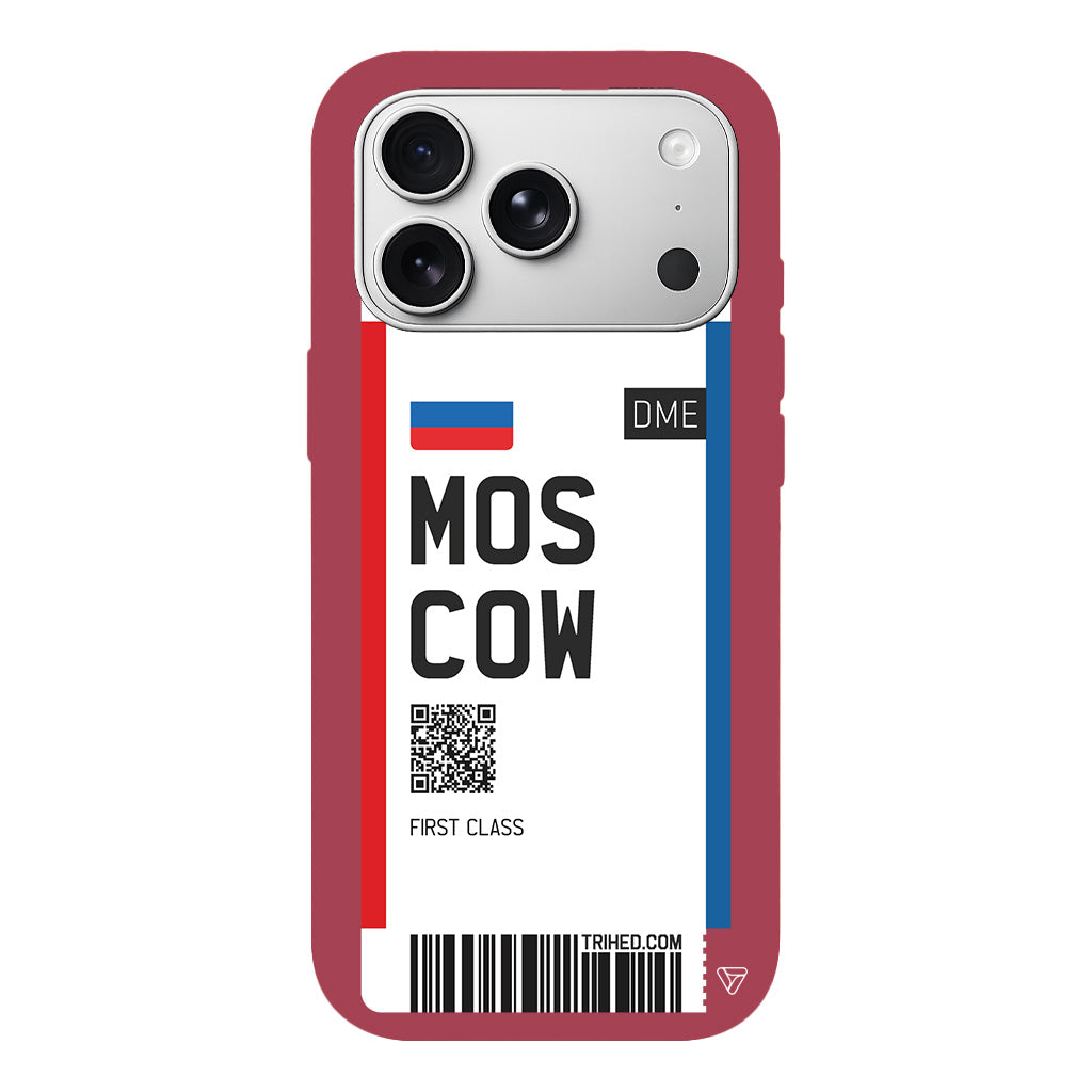 Moscow Bileti Lansman Model İçi Kadife Silikon Telefon Kılıfı